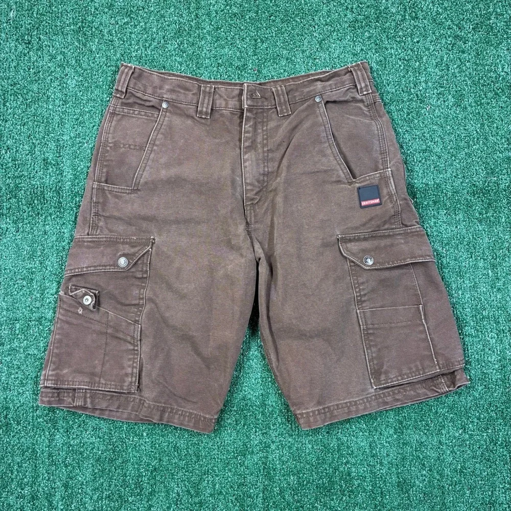 Vintage 90's Craftsman Baggy Brown Cargo Shorts